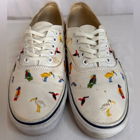 Vans - White with Bird Embroidery - Picture 4 of 8